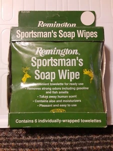 Remington Sportsman's Soap Wipes 6 PACK REMOVES ODOR SCENTS NOS - Picture 1 of 2