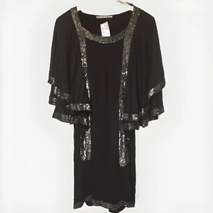 Day Birger Et Mikkelsen Ladies Black Sequin Tunic Dress. Size 14 (L) - Picture 1 of 5