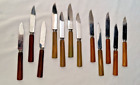 (12) Bakelite Fruit Knives or Paring Knives w/Sta-Brite stainless steel-3 colors