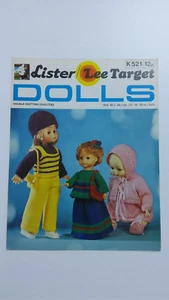 LISTER / LEE TARGET K521 DRESSED DOLL'S  KNITTING PATTERN ♡ - Picture 1 of 3