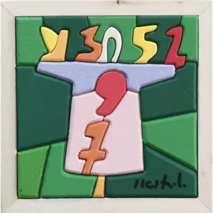 Ugo Nespolo - Non per tutti , acrilico su legno opera unica con autentica pop - Imagen 1 de 1
