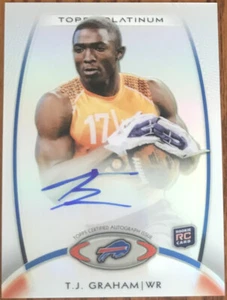 2012 Topps Platinum Rookie Autographs Refractors T.J. Graham #154 Buffalo Bills - Picture 1 of 2