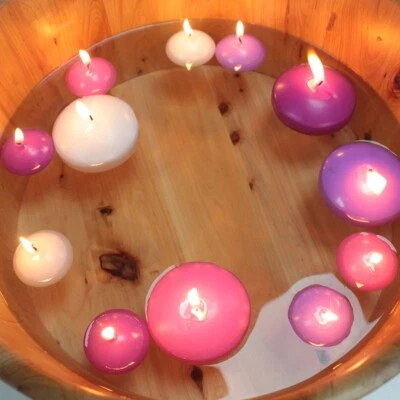 Large Floating Candles - unscented, decorative, relaxing, meditation, table deco - Image 1 of 2