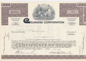 1970 Celanese Corporation Stock Certificate! - Picture 1 of 2