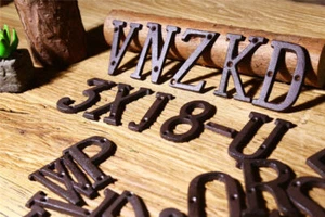 UK Metal Letters Cast Iron Address Alphabet Decor House Sign DIY Cafe Wall Decor - Picture 1 of 10