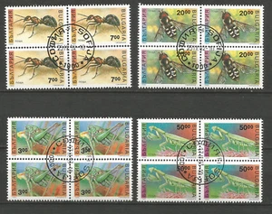 Bulgarie insecte fourmi abeille sauterelle 4 blocs de 4 timbres oblitérés /T4969 - Picture 1 of 1