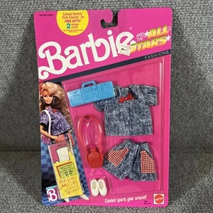 VTG Mattel Barbie All Stars Fashions Jean Outfit W/Blue Boombox 1989 NEW NOS - Picture 1 of 7