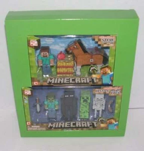 NEU Minecraft 2 Pack - Overworld Steve und Pferd und Overworld feindliche Mobs Pack - Bild 1 von 1