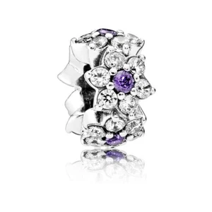 New 100% Genuine Authentic Pandora Silver Forget Me Not Spacer Charm 791834ACZ - Picture 1 of 7