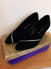 Ladies black nubuck ballroom shoes size 7.5, suede soles, 2 inch heel
