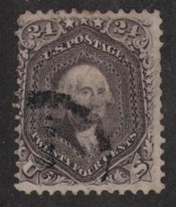 1862 US SC 78a George Washington, 24c Grayish Lilac - Used - Picture 1 of 3