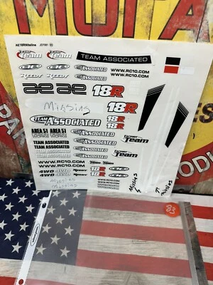 TEAM ASSOCIATED 18R Body She’ll Decals ~ Partial Sheet~ - Image 1 of 4