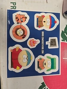 1998 Comedy Central South Park Sticker Sheet NOS Unused 4" x 5" - Picture 1 of 10
