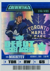 2019-20 Upper Deck Credentials #137 Ilya Mikheyev 193/499 RC - Picture 1 of 2