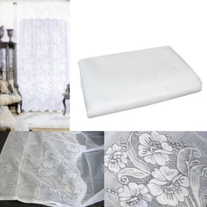 Gardenia Blanco Una Pieza Varilla Bolsillo Encaje Cortina con Cenefa Adjunta 150 x... - Imagen 1 de 2