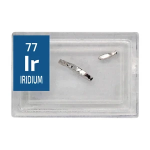 Iridium Metal Crystal Rare Pure 99.99% 0.1gram Element in Periodic Element Tile - Picture 1 of 2