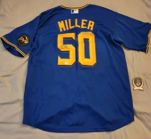 Bryce Miller signed Mariners City Connect custom stitched jersey Beckett BAS COA - Picture 1 of 13