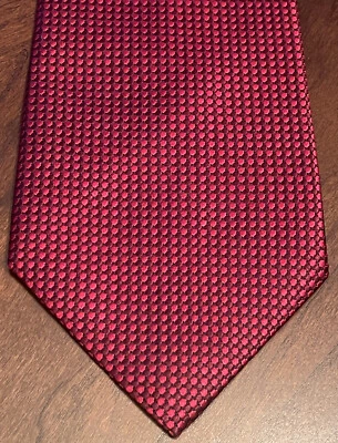 Corbata de cuello Van Heusen roja 100 % seda para hombre hecha en China Foto 1 de 4
