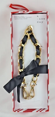 A New Day Black Ribbon And Bow Replacement Wrist Strap For Purse Cell Phone Bag - Image 1 of 4