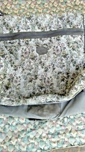 VTG Handcrafted by FRENCH LUGGAGE CO Canvas and Suede Leather Floral Garment - Picture 1 of 5