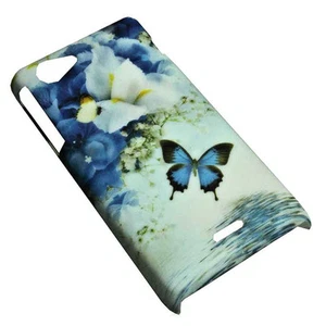 Design No.4 Hard Back Cover Handy Case Hülle für Sony Xperia J - ST26i - Picture 1 of 10
