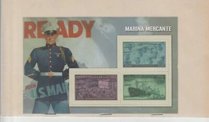 Estados Unidos Aniversario II Guerra Mundial Hojita Recuerdo Serie Época (GT-841 - Imagen 1 de 1