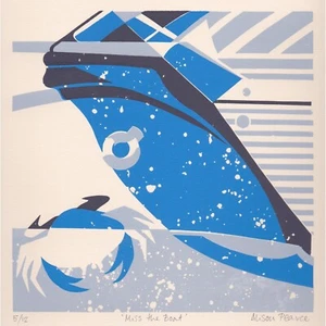 'Miss the Boat' original limited edition screen print by Alison Pearce - Picture 1 of 10