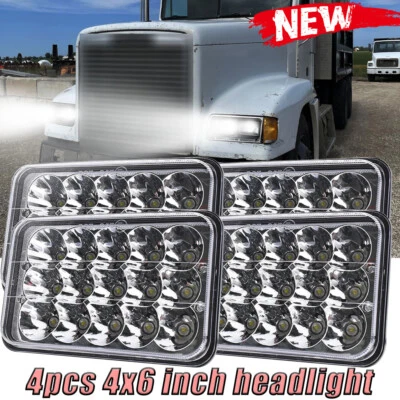 4X Headlights For Freightliner FLD120 FLD112 4''x6'' Light Hi/Lo Sealed Beam - Image 1 of 4