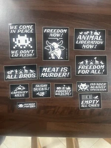 Space Invader Stickers Set for PETA - Picture 1 of 8