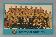 1962-63 Topps Hockey Boston Bruins Team Card #22 Nr Mt