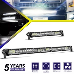 10" 20" inch Slim LED Work Light Bar Spot Flood Combo Lamp SUV ATV Offroad Truck - Foto 1 di 15