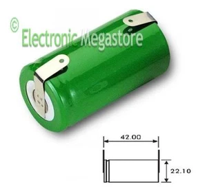 BATTERIA RICARICABILE NI-MH SC 1,2V 3300mAh 22x42mm A SALDARE BC2051-10 - Foto 1 di 1