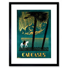 Caucasus USSR Union Russia Lake Horse Framed Art Print Picture Mount 12x16 Inch