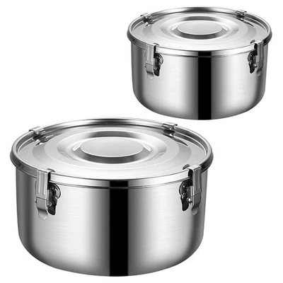  Scatola da pranzo in acciaio inossidabile da 2 pezzi Scatola da pranzo - Immagine 1 di 4