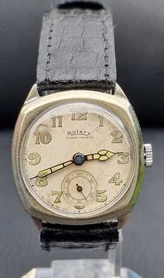 Vintage Rotary Super Sports Cushion Manual Watch, 29mm Working. - image 1 of 4