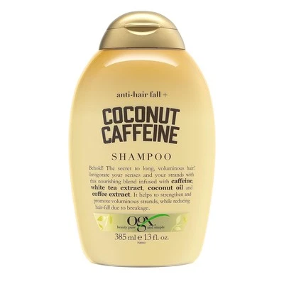 OGX Anti-Hair Fall + Coconut Caffeine Strengthening Shampoo with Caffeine,...  - Image 1 of 4