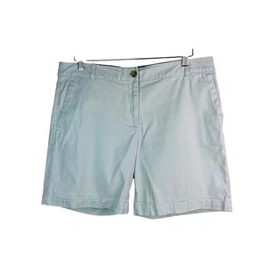 Pantaloncini chino Talbots donna taglia 12 blu uovo di pettirosso piatto davanti weekend - Foto 1 di 5