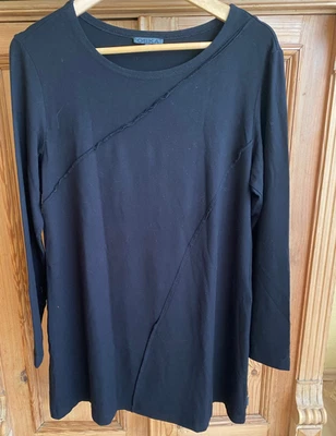 Neuwertige edle schwarze Tunika von Oska, Gr 2 - Bild 1 von 4