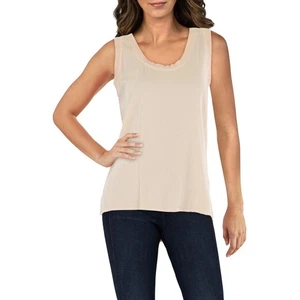 Mododoc Womens Pink Ribbed Trim Casual Pull On Tank Top XS BHFO 6991 - Picture 1 of 1