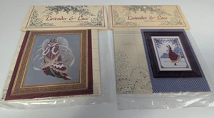 Lavender & Lace Counted Cross Stitch  ANGEL OF CHRISTMAS LL39, WINTER ROSE 1988 - Picture 1 of 5