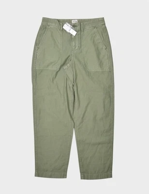 Calça J Crew Feminina 6 Olive Militar Fadiga Vestuário Tingido Fundição Calças NOVA - Imagem 1 de 4