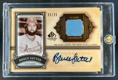 Camiseta deportiva SP Legendary Cuts Bruce Sutter 2005 clásica carreras material automático #9/25 Foto 1 de 2