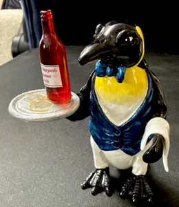 SOMMELIER PENGUIN WINE SERVER Pewter ~ Culinary Collectible Sculpture RON LEE LE - Picture 1 of 11