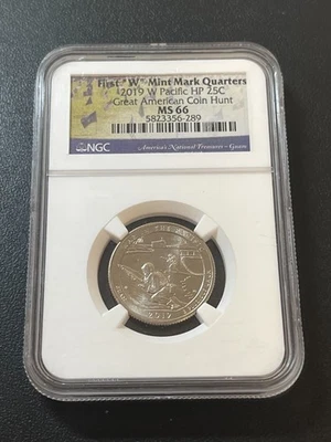 2019 W PACIFIC HP ATB QUARTER NGC MS-66 - UNCIRCULATED - WEST POINT - SLAB -25C - Image 1 of 2