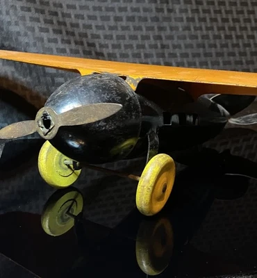 Vintage Wyandotte Pressed-steel Toy Airplane Likely From The 1930s Or 1940s - Image 1 of 4