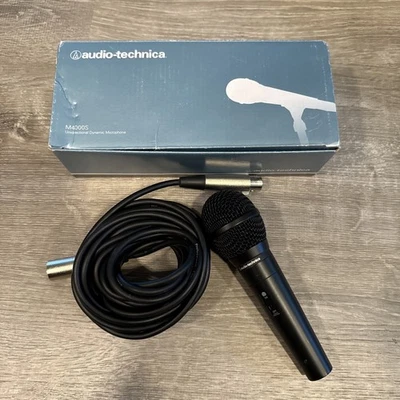 Audio Technica M4000S undirectional dynamic MIC with 10Ft Hosa cable black - Image 1 of 4