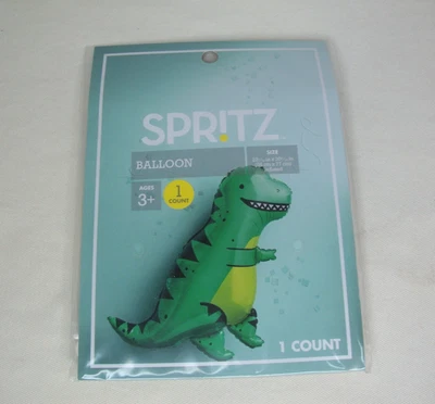 Spritz T-Rex Dinosaur Balloon Birthday Party Decoration 30" x 22" Mylar - Image 1 of 2