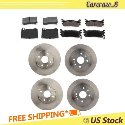 Kit de pastillas de freno y rotores delanteros traseros para Mercury Tracer 2,0 L 1997-1999 Foto 1 de 4