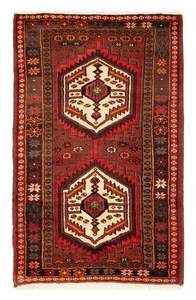 Vintage Geometric Hand-Knotted Carpet 3'3" x 5'2" Traditional Wool Area Rug - Picture 1 of 9
