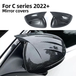 2Pcs Carbon Look Side Mirror Cap Covers For Mercedes Benz E Class W214 2024+ - Foto 1 di 1